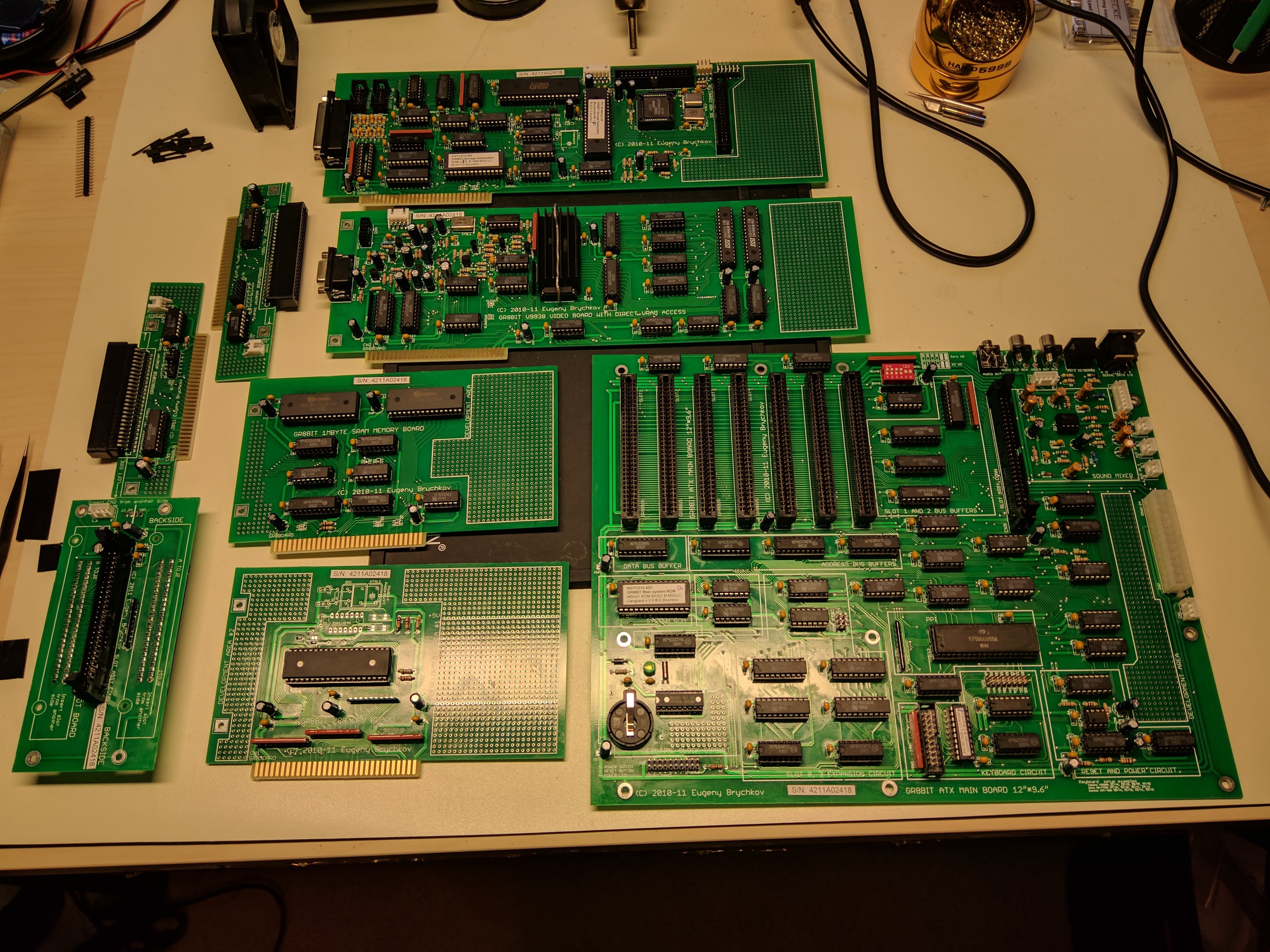 assembled boards